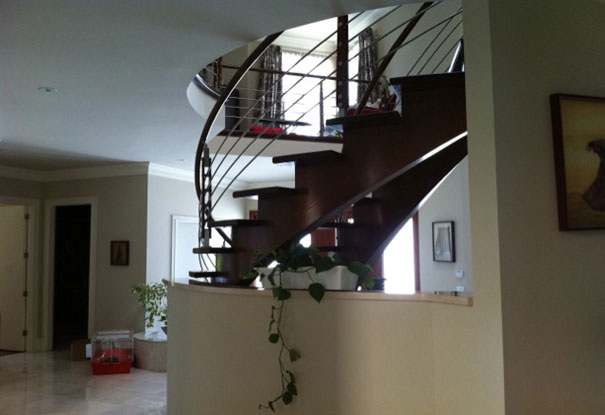 Modern straight staircase